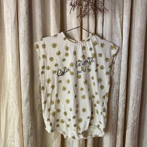 Boutique • Boxy French Flower Romper